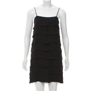 Nili Lotan Silk Tiered Mini Dress Size S